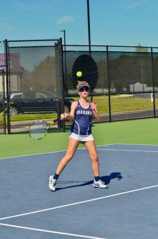 Seahawks sophomore Natalia Gatti begins to swing.