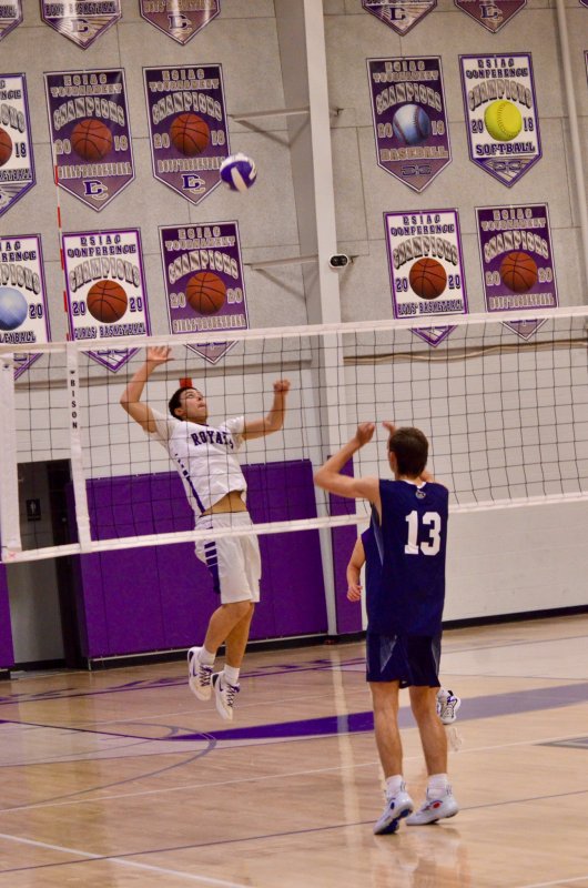 Delmarva Christian freshman Aarian Tucker locks in on a hit.
