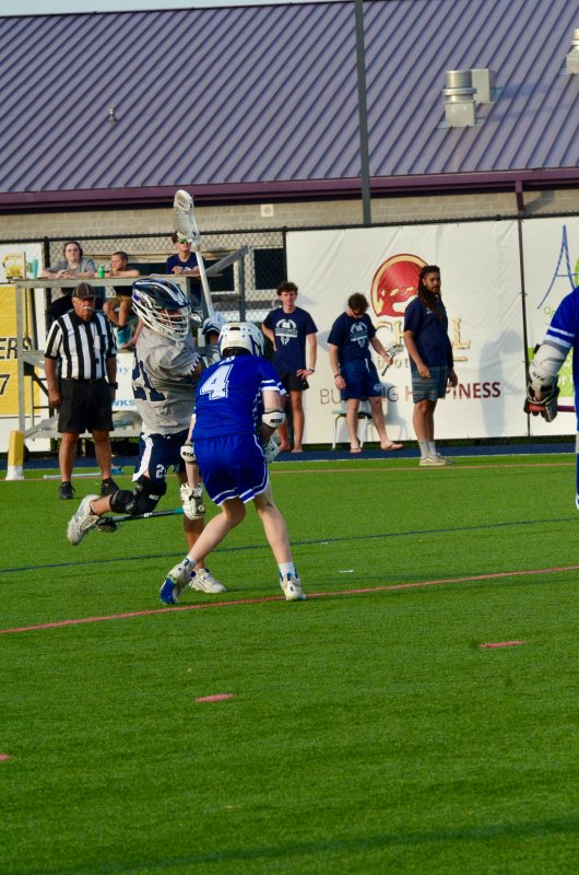 Sussex Academy junior Gideon Sammons blasts in one of his three goals.