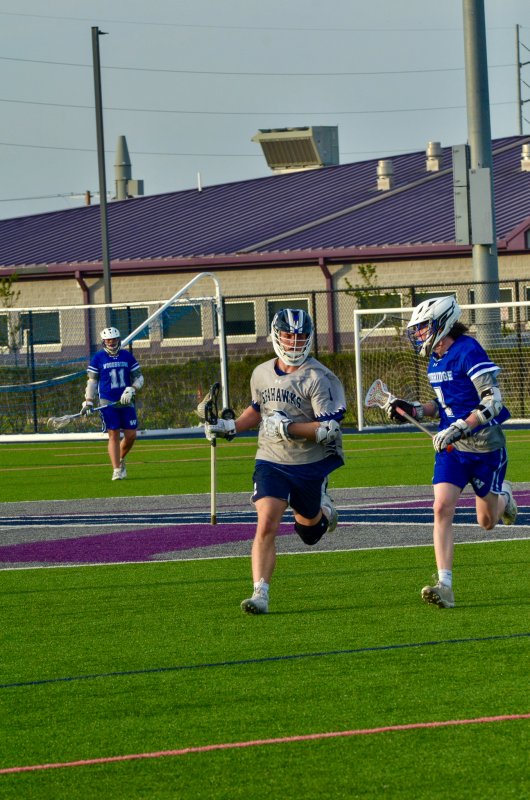 Sussex Academy junior Taco Meszaros makes his way into the box.