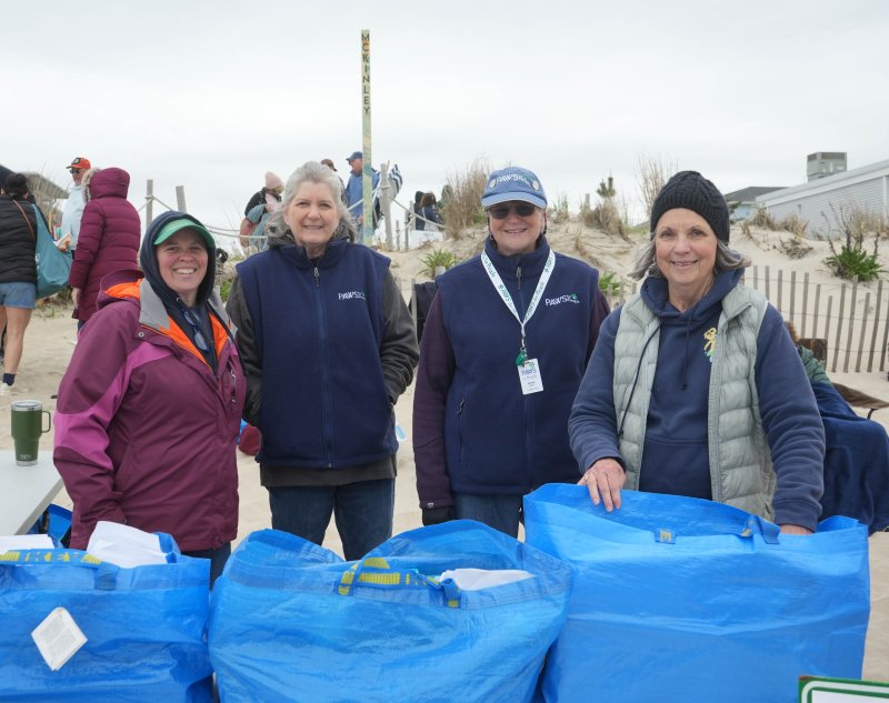 PAWS for People volunteers help make the weekend happen. Shown are (l-r) Moira Stephan, Terri Mohr, Ann Webb and Ro Lenoir. ELLEN MCINTYRE PHOTO