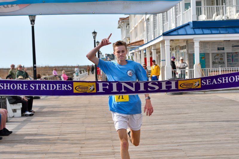 Blake Brown wins the Bunny Palooza 5K.