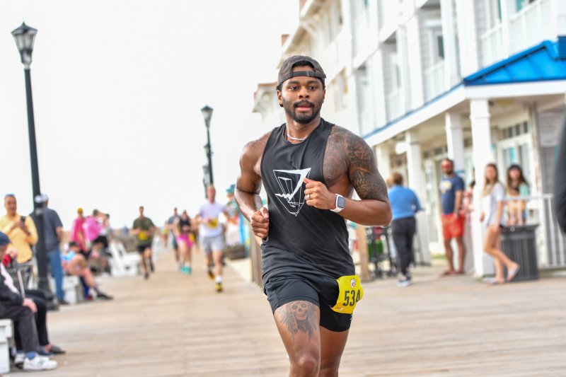 Anthony Norris, 26, of Smyrna, runs 24:44 in the Bunny Palooza 5K.