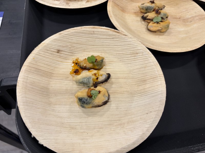 Chef David Kneller’s mussels-based dish.