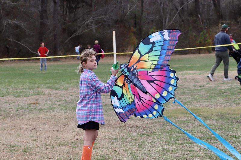 Novalee Coleman, 8, from Bel Air, Md., is a fifth-generation kite flyer. Her father, Michael, said his great-grandmother started bringing the family to the festival decades ago. Novalee took home the best all around Gene Bookhammer Award and first place for children’s best store-bought kite.