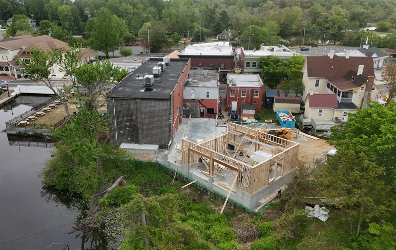 A view of construction at the Milton Theatre as it builds out its new 2,850-square foot addition. NICK ROTH PHOTOS