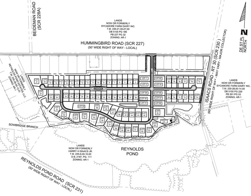 The Estates at Reynolds Pond project proposes 82 single-family homes on 74 acres north of Milton. SOURCE: PLUS