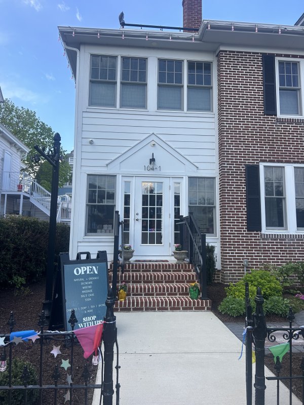 The view from outside Bloom Holistic Spa at 104 Second St. in Lewes.