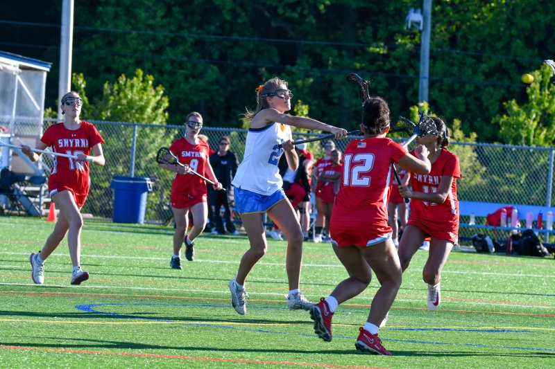 Annabell Bonk scores for the JV team. She now has 45 goals on the season.
